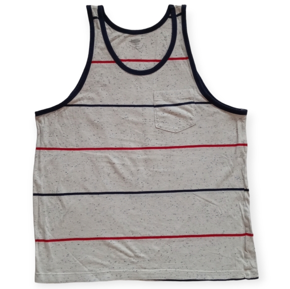 Old Navy Other - Old Navy Men Softest Tank Top Striped Size S/P. White, Red, Blue.